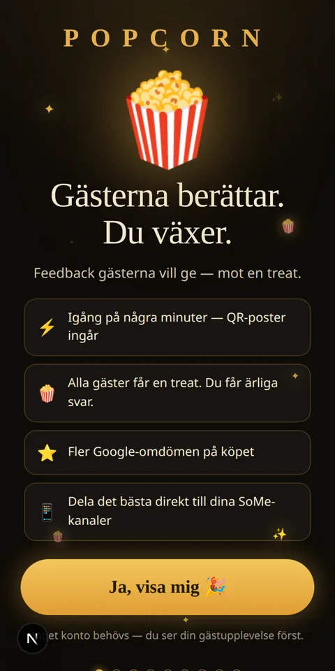 Onboarding — svara på några frågor om din plats